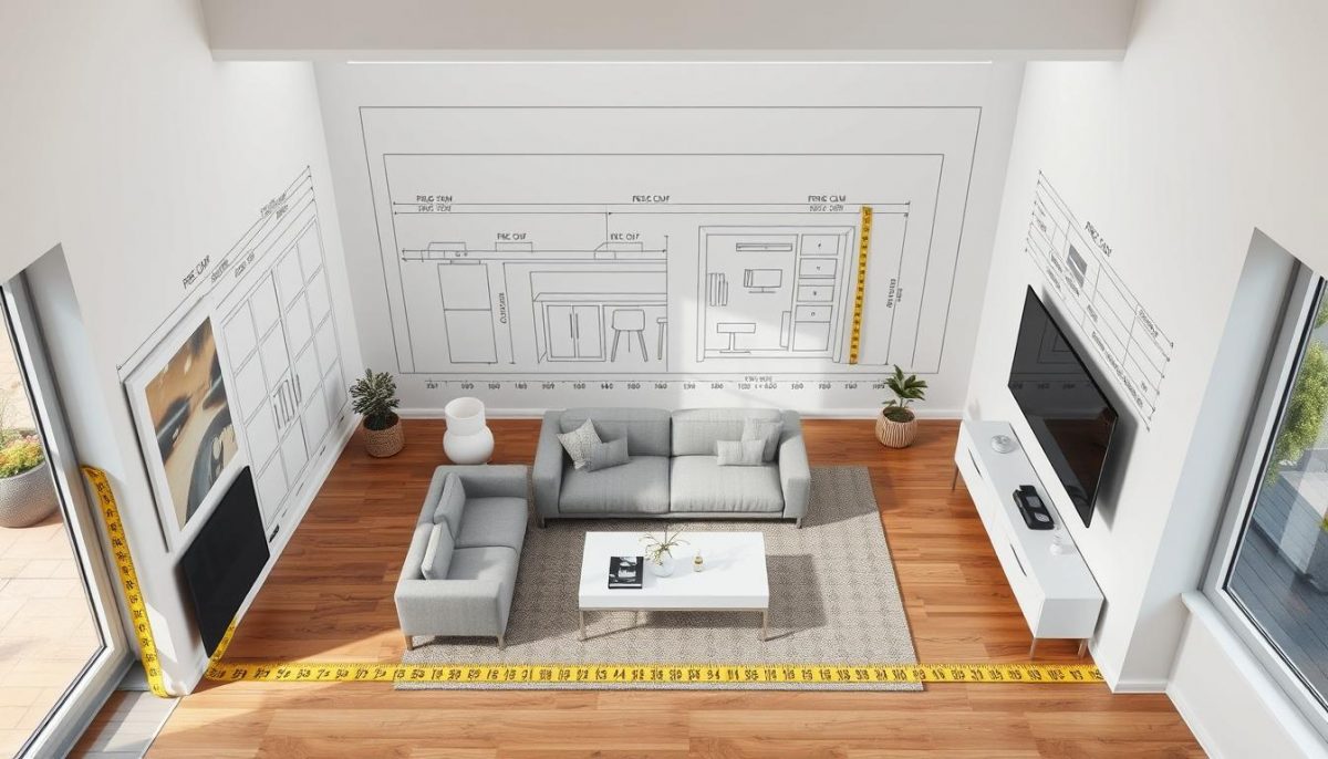 room measurements and furniture layout